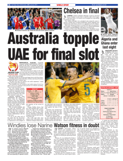 Chelsea in final - Gulf Daily News