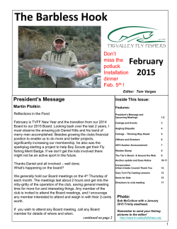 Latest Barbless Hook Newsletter - Tri