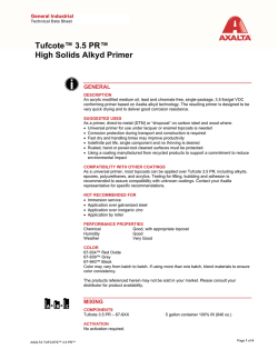 Tufcote&trade; 3.5 PR&trade; High Solids Alkyd Primer