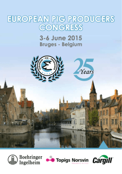 complete programme here - European Pig Producers