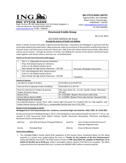 AV Siddardha - Sale Notice