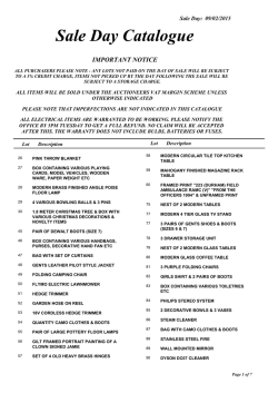 Sale Day Catalogue - Hamilton Auction Market