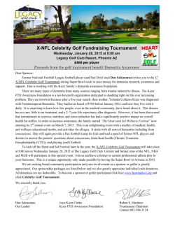 X-NFL Celebrity Golf Fundraising Tournament