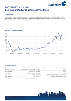 FACTSHEET - Solactive United Arab Emirates Price Index 30.1.2015