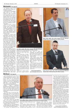 18 / Monday, February 2, 2015 SPORTS The Recorder, Amsterdam