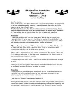 2015 Coaches information - Michigan Pom Association