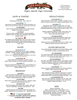 Menu for this location