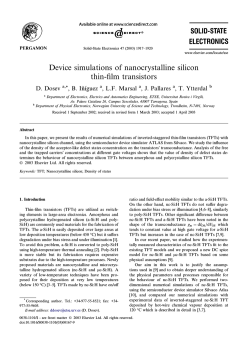 Device simulations of nanocrystalline silicon thin