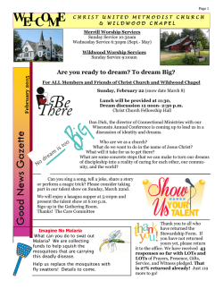 Monthly Newsletter - Christ United Methodist Church