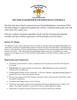 2015 Nine Star Honor Band Participant Contract