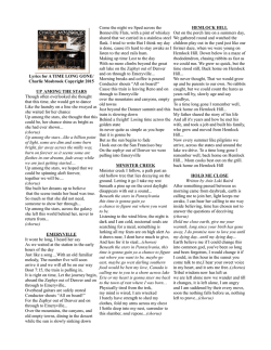 Lyrics for A TIME LONG GONE/ Charlie Mosbrook Copyright 2015