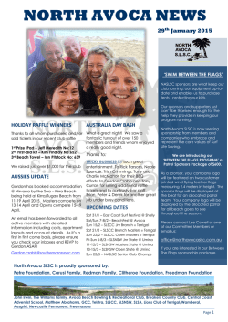latest newsletter - North Avoca Beach Surf Life Saving Club