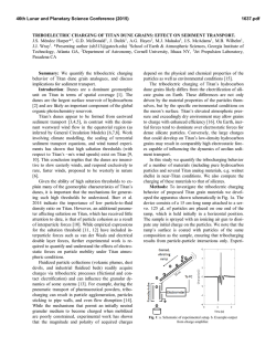 TRIBOELECTRIC CHARGING OF TITAN DUNE GRAINS: EFFECT