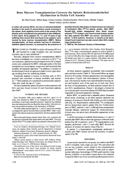 Bone Marrow Transplantation Corrects the Splenic