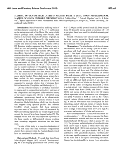 Mapping of Olivine Rich Layer in Nectaris Basalts Using Moon
