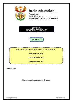 GRADE 12 NATIONAL SENIOR CERTIFICATE KREITI YA 12