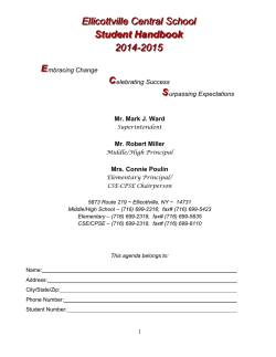 MS/HS Student Handbook - Ellicottville Central School