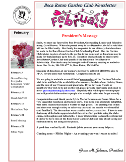 Boca Raton Garden Club Newsletter