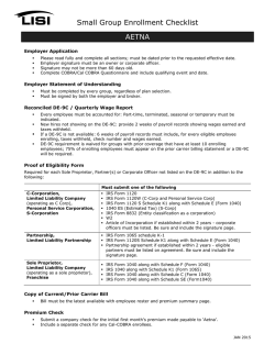 To Complete the New Group Enrollment