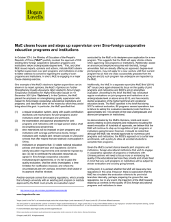 MoE cleans house and steps up supervision over Sino