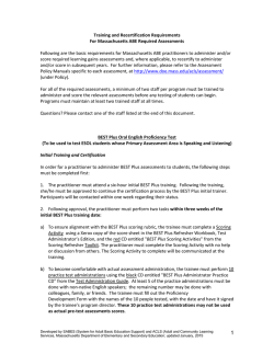 Training and Recertification Requirements for ABE Assessments