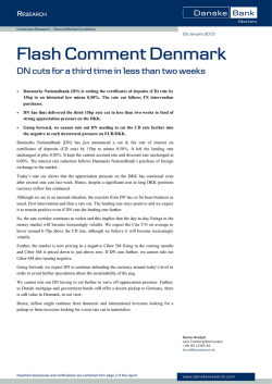 Flash Comment Denmark - DN cuts for a third time in