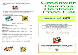 Canteen - Greenwith Primary School