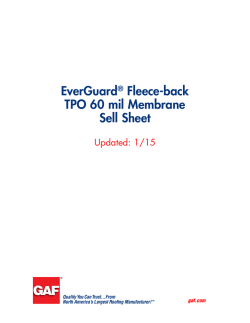 EverGuard&reg; Fleece-back TPO 60 mil Membrane Sell Sheet