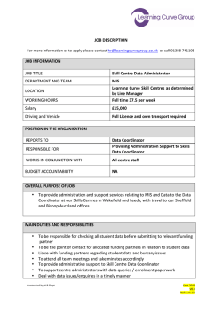 Skill Centres MIS Data Administrator_JM