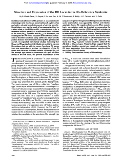 Structure and Expression of the RH Locus in the Rh