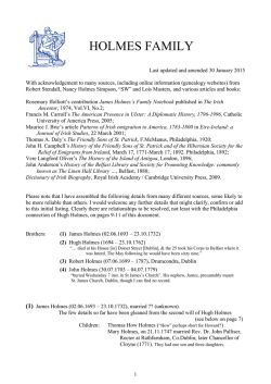 Holmes family - Bloomfield, Belfast