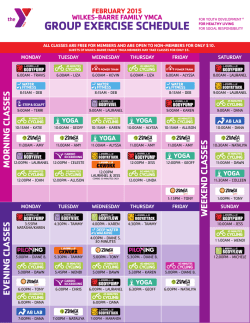 GROUP EXERCISE SCHEDULE - Wilkes
