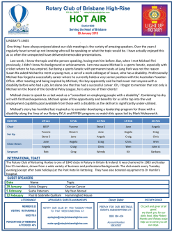 HOT AIR - the ROTARY Club of Brisbane High