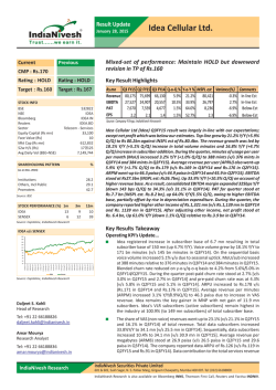 Idea Cellular Ltd.| Q3FY15 Result Update