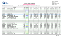 Vanterm Vessel Schedule
