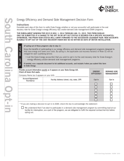 South Carolina Opt-in