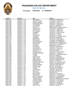 PASADENA POLICE DEPARTMENT