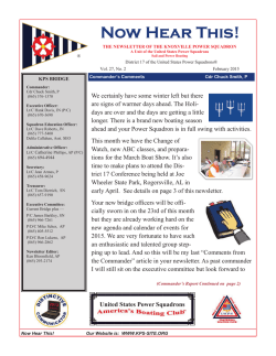 Now Hear This! - Knoxville Power Squadron