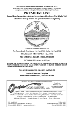 PREMIUM LIST - 2015 Denver Dog Show