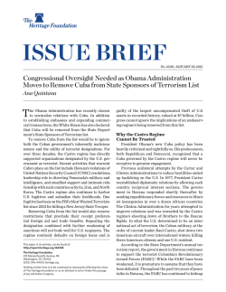 Obama Moves to Remove Cuba from State Sponsors of Terrorism List