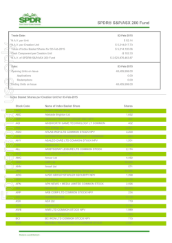 For personal use only - Australian Securities Exchange