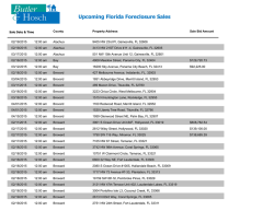 Upcoming Florida Foreclosure Sales
