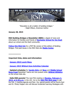 January 28, 2015 - Rochester School for the Deaf