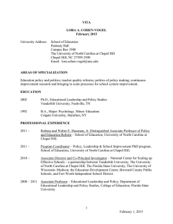 Curriculum Vitae (PDF) - School of Education