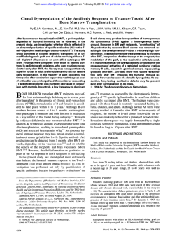Clonal dysregulation of the antibody response to t