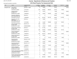County - Department of Revenue and Taxation 2014 Real Property