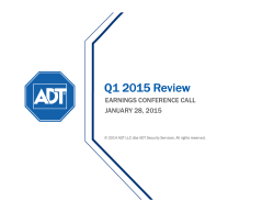 ADT Q1 FY15 Earnings Call Slides - Finalx