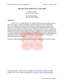 The cure for Everton Tea: A case study