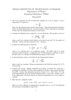 PH404 Tutorial-II - Indian Institute of Technology Guwahati