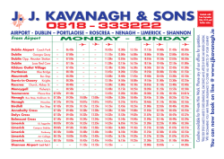 Limerick - Nenagh - Portlaoise - Kildare - Dublin City